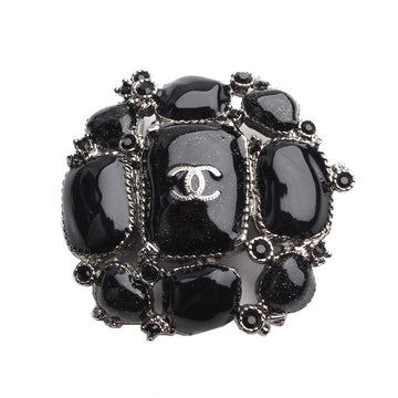 CHANEL ブラックエナメルCCブローチ 119474532