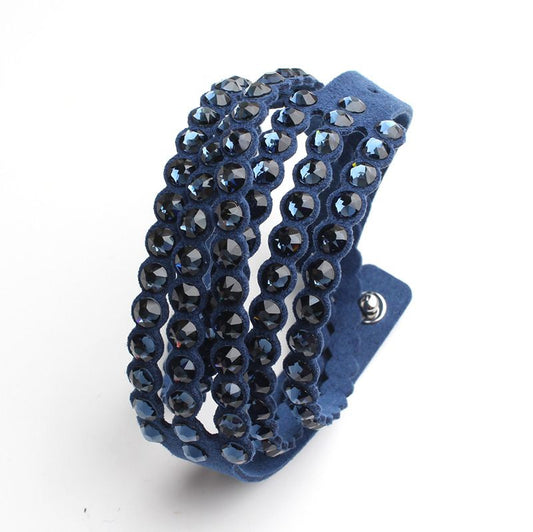 Swarovski Navy Blue Crystal Necklace and Bracelet 12345 119488532
