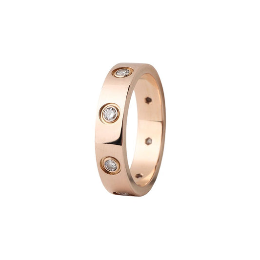 Cartier Pink Gold 8P Diamond Mini Love Ring 47 Size 33833 119536227