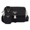 Prada Rinalyn Triangular Logo Crossbody Bag Black 2VH133 2DMH F0002 119565568 [P]