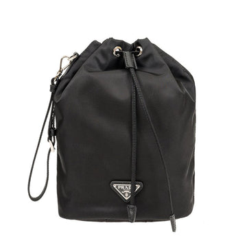 PRADA Dreieck Logo Strap Pouch Schwarz 1NS369 119570093