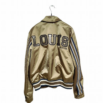 LOUIS VUITTON バックロゴ サテン パイソンレザー コーチジャケット 1453 119572953
