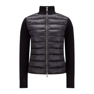 MONCLER Logo Trikot-Padding Cardigan Schwarz J1 093 9B00025 M1131 999 119573035