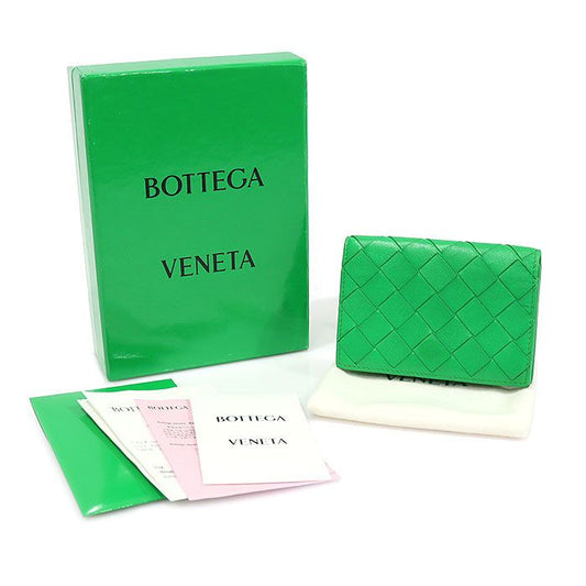 Bottega Veneta Green Parakeet Lambskin Intrecciato Business Card Holder 667141 119573796