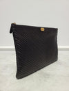 CHANEL Caviar Gold Tone Chevron Boy Clutch Bag Large 25 Series 119575990 [P]