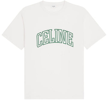 Celine Cotton Jersey Oversized T-Shirt Off White Green College 2X60L671Q 01UZ 119777695