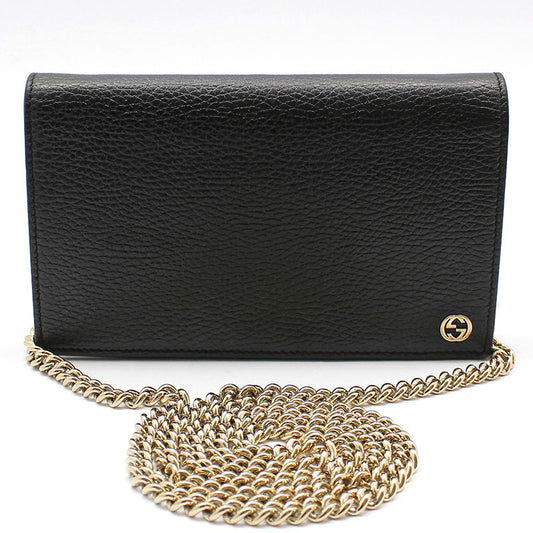 Gucci Interlocking Logo WOC Mini Chain Crossbody Bag in Black 466506 119791058