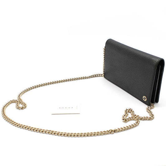 Gucci Interlocking Logo WOC Mini Chain Crossbody Bag in Black 466506 119791058