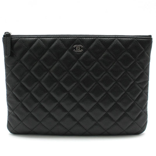 CHANEL Black Caviar Classic New Medium Clutch 119791140