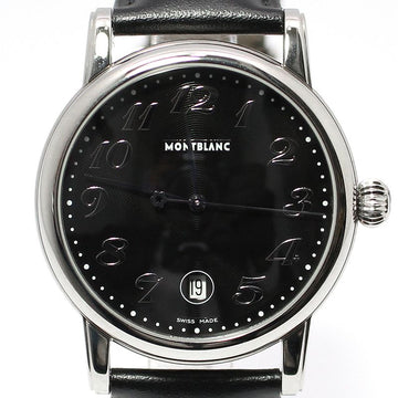 Montblanc Meisterstück 7072 40MM Star Date Quartz Leather Band Watch 119798026