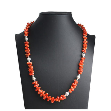 OTHER BRAND Rote Koralle Silber Halskette 119864680