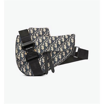 DIOR サドル バッグ ベージュ ブラック オブリーク ジャカード 1ADPO093YKY_H28E 65722269