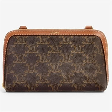 CELINE トリオンフ チェーン クラッチバッグ ラムスキン 65041618
