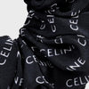 CELINE Scrunchie aus Seide/Denim mit goldfarbener Metallfinish 83734387 [P]