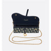 Dior SADDLE Chain Long Wallet Blue S5614CT 72364967 [P]