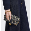Dior SADDLE Chain Long Wallet Blue S5614CT 72364967 [P]