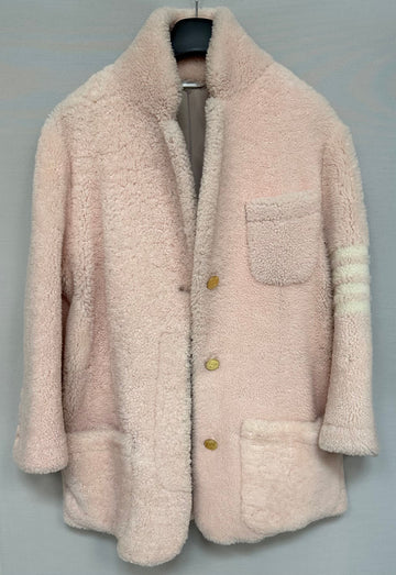 THOM BROWNE シェイプドロップショルダーオーバーサイズソックス4BARシアリングファブリックジャケット 38 119945934