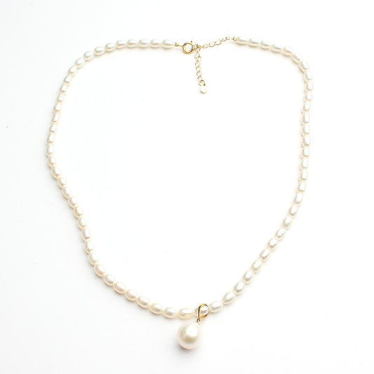 Other Brand 925 Silver Bold Pearl Pendant Necklace 119960117