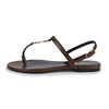 Saint Laurent Cassandra Flat Sandals Brown 104032360 [P]