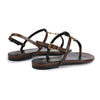 Saint Laurent Cassandra Flat Sandals Brown 104032360 [P]