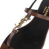 Saint Laurent Cassandra Flat Sandals Brown 104032360 [P]