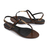 Saint Laurent Cassandra Flat Sandals Brown 104032360 [P]