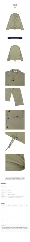 AMI Men's Drawstring Shirt 114977726 [P]