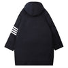 THOM BROWNE ネイビー ポリエステル ツイル ダウンフィル フード フットボール 4バー パーカ MOD064X07259-415 77310290 [P]
