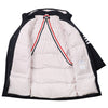 THOM BROWNE ネイビー ポリエステル ツイル ダウンフィル フード フットボール 4バー パーカ MOD064X07259-415 77310290 [P]