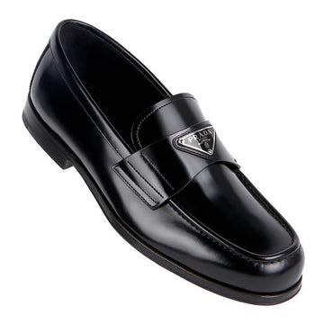 PRADA 三角ロゴ ブラシド レザー ローファー 2DB209 055 F0002 79522887