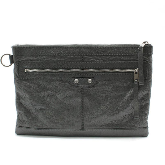 Balenciaga 273022 Gray Classic Motor Clip Medium Clutch 120077970