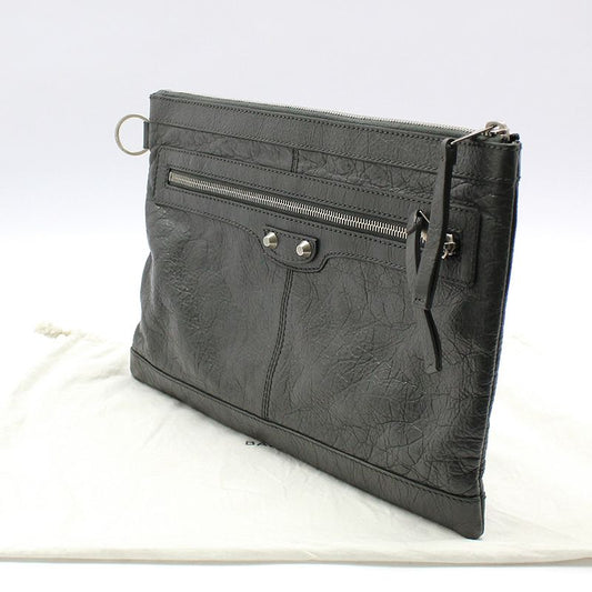 Balenciaga 273022 Gray Classic Motor Clip Medium Clutch 120077970