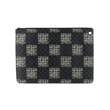 LOUIS VUITTON N61232 Damier Graphite Christopher Nemes Clutch 33892Y 120082191