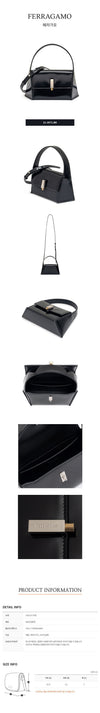 Salvatore Ferragamo Geometric Shoulder Bag 21-3971 NERO 762804 57647651 [P]