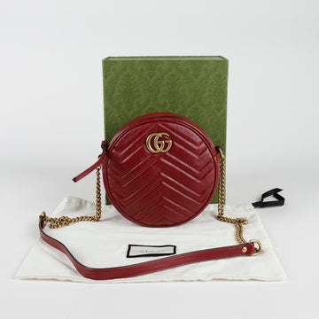 GUCCI 550154 GG Marmont Mini Rund-Schulter-Crossbody-Tasche 119922318
