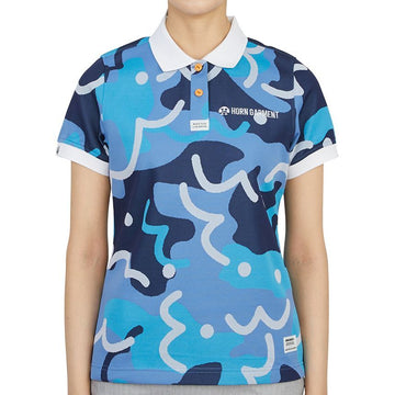 HORN GARMENT Golfbekleidung Damen Kurzarm T-Shirt HCW 2A AP08 BLAU 31445873