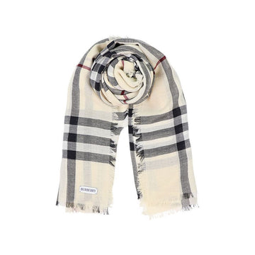 Burberry Check Frayed Edge Wool Scarf 8090720 A1450 120188636