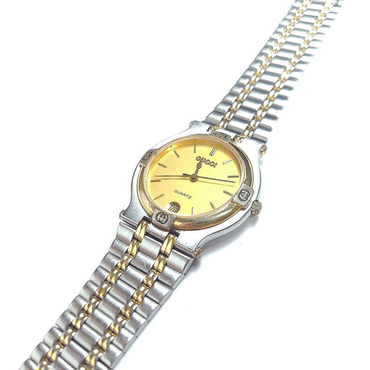 Gucci 9000 Interlocking Combo Watch Gold Plate 120193572