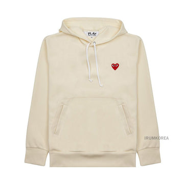 COMME DES GARCONS Herz-Logo Hoodie in Elfenbein FW24 120248831