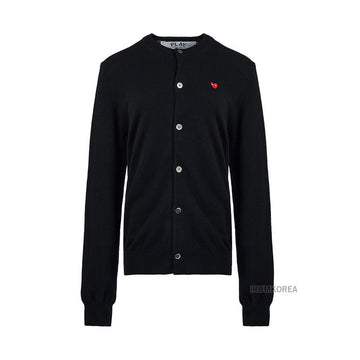 COMME DES GARCONS ハートパッチ カーディガン ブラック FW24 051 1 120248849