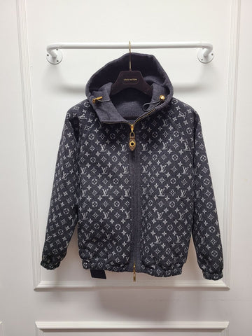 LOUIS VUITTON Reversible Monogram Jacquard Hoodie Jacket 34 120248992