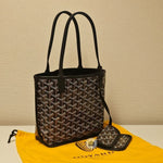 GOYARD Mini Anjou Tasche Mini Anjou Schwarz Schwarz Braun 120312737