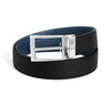 Montblanc Rectangular Black/Blue Glossy Reversible Belt 118438 144656768 [P]