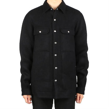 Rick Owens Long Sleeve Felt Overshirt RU02B2729 WF 09 64234290