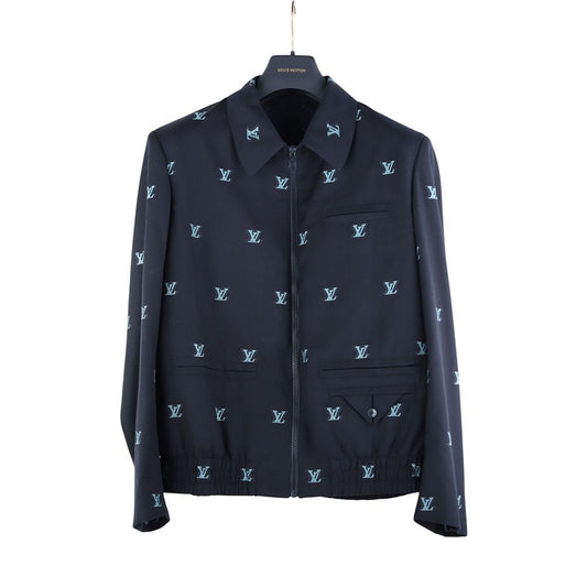 Louis Vuitton 1AAV09 LV Logo Jet Pocket Blason Jacquard Zip Jacket Size 52/33910 120387282