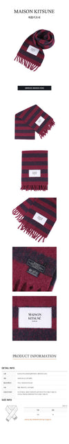 MAISON KITSUNE Rugby-Streifen-Schal LW06202-WA0019-S582 70773731 [P]