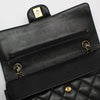 CHANEL A01112 Schwarze Lammleder Goldene Klassische Medium Schultertasche 120397069 [P]