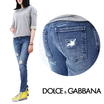 DOLCE & GABBANA 女性コットンジーンズパンツ 120401406