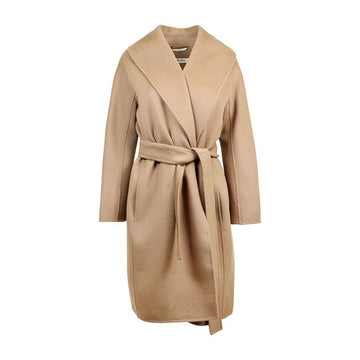 MAXMARA メッセ女性ベルト付きバージンウールコート 119860253