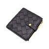 Bottega Veneta 600270 Black Intrecciato Zipper Folder Wallet 120427529 [P]